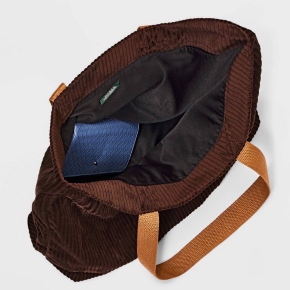 Wild Fable Brown Ribbed Cord Tote. MA0 - Picture 2 of 7